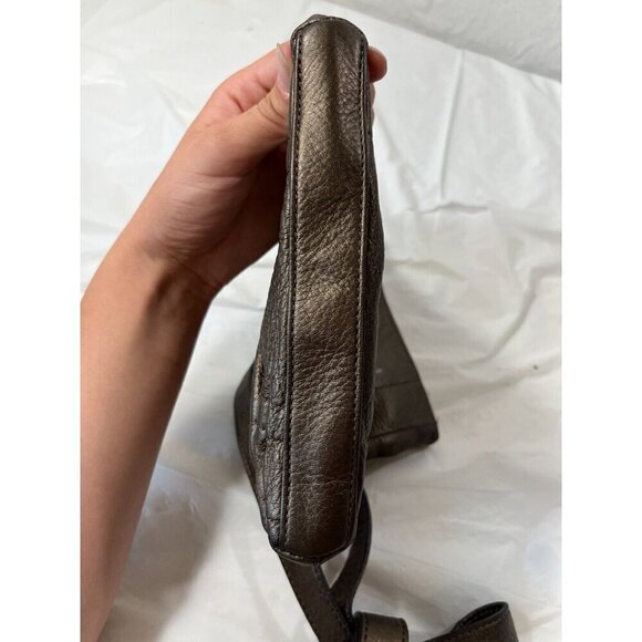 COLE HAAN Soft  LEATHER Crossbody Bag bronze - Picture 13 of 15